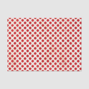 Papier Mousseline Motif de pois rouge