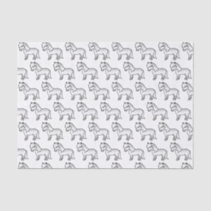 Papier Mousseline Motif de poney de dessin animé mignon Poney Shetla