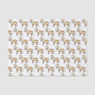 Papier Mousseline Motif de poney de dessin animé Palomino Shetland m