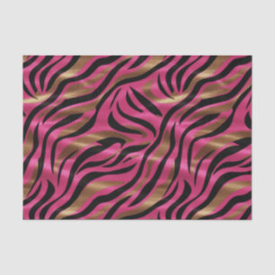 Papier Mousseline Motif de Poster de animal Black Pink Gold Zebra