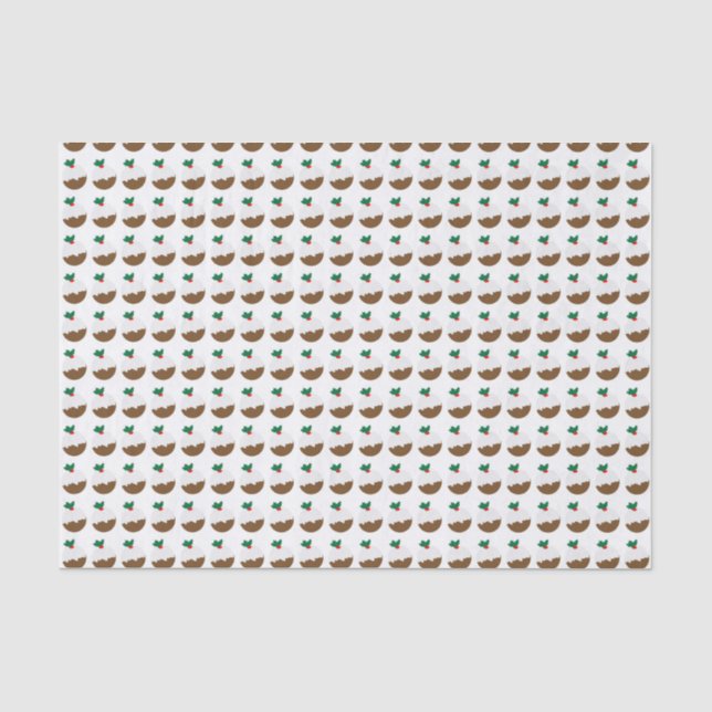 Papier Mousseline Motif de pudding de Noël (Recto)