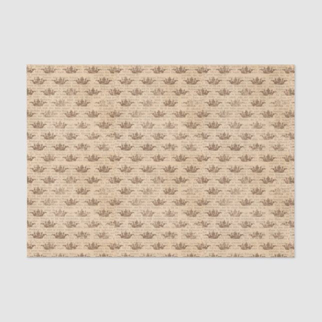 Papier Mousseline Motif de recouvrement de la Couronne et du papier  (Recto)