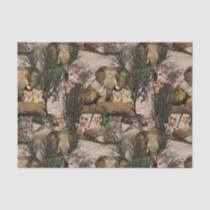 Papier Mousseline Motif de répétition de destination Safari Wildlife