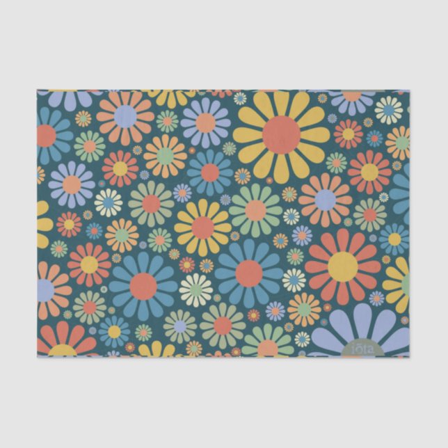 Papier Mousseline Motif de Retro/70s (Recto)