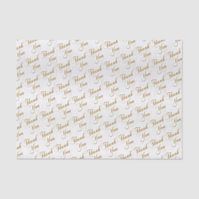 Papier Mousseline Motif de script Merci (Recto)