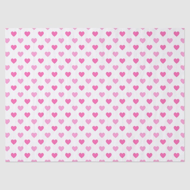Papier Mousseline Motif de sensibilisation au cancer du sein Cœur ro (Recto)