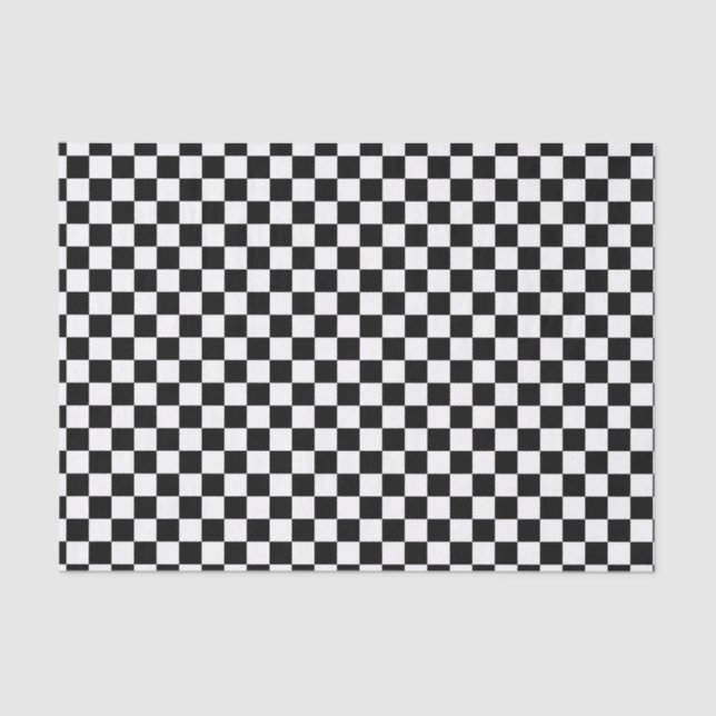 Papier Mousseline motif de tableau de bord noir et blanc (Recto)