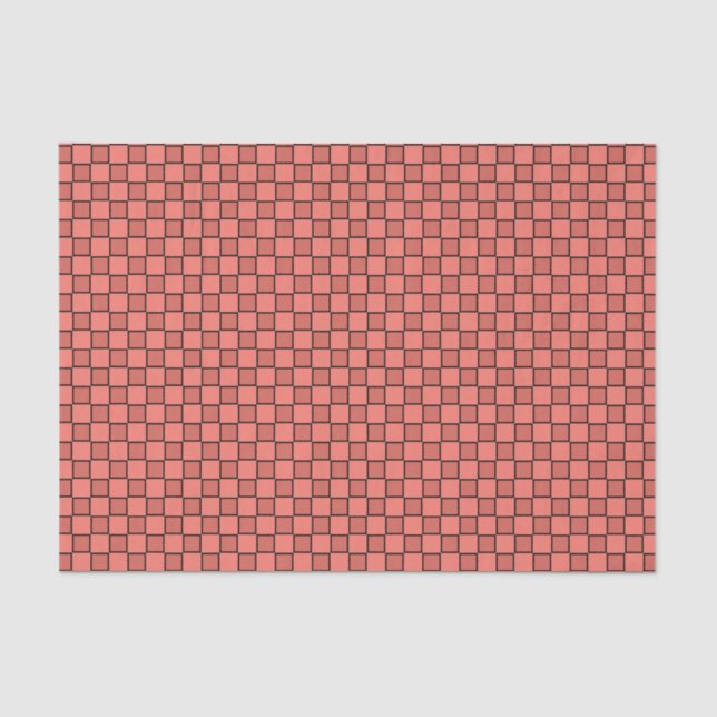 Papier Mousseline Motif de tableau de bord noir rose saumon (Recto)