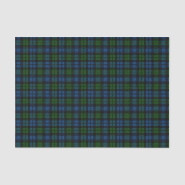 Papier Mousseline Motif de tartan de famille de Campbell (Recto)