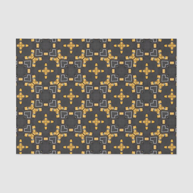 Papier Mousseline Motif de taxi jaune vif (Recto)