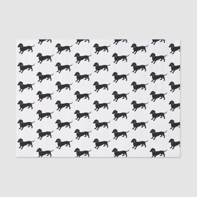 Papier Mousseline Motif de teckels (Recto)