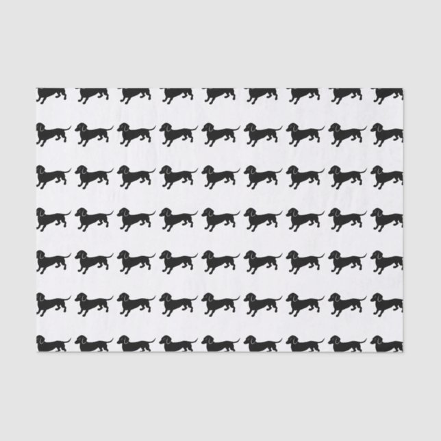 Papier Mousseline Motif de teckels (Recto)