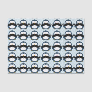 Papier Mousseline Motif de tendance de moustache de pingouin