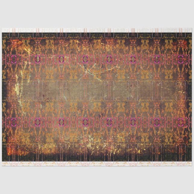 Papier Mousseline Motif de texture Brown de rouille de l'Ouest triba (Recto)
