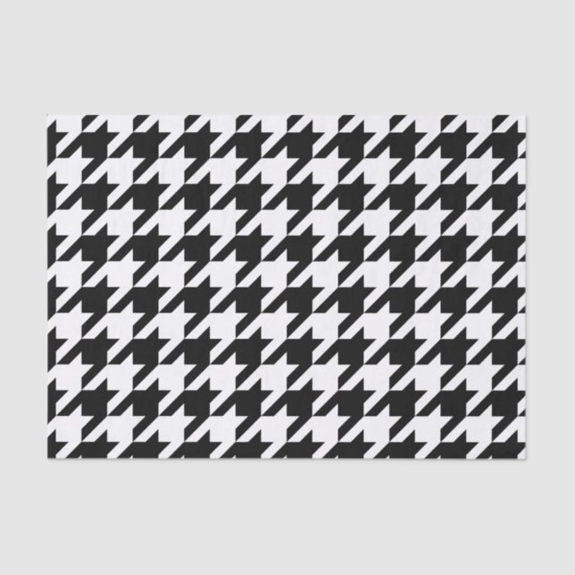 Papier Mousseline Motif de tissage classique Houndstooth (Recto)