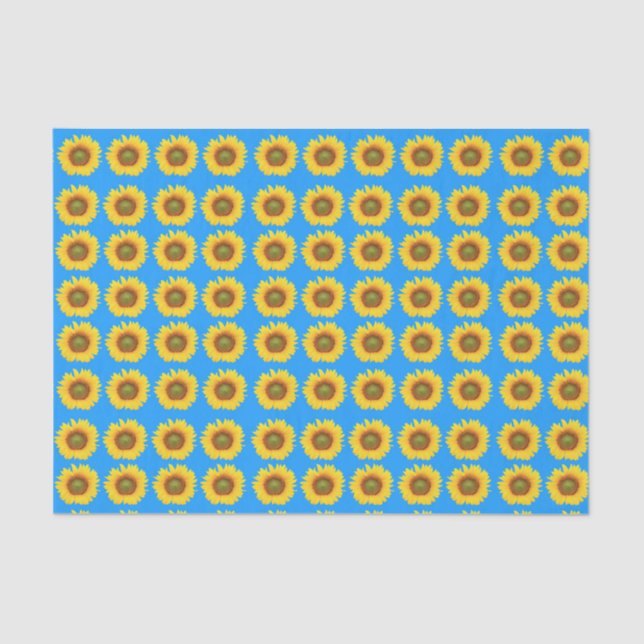 Papier Mousseline Motif de tournesols lumineux (Recto)