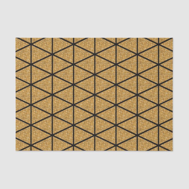 Papier Mousseline Motif de triangle d'or (Recto)
