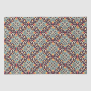 Papier Mousseline Motif de tuiles florales