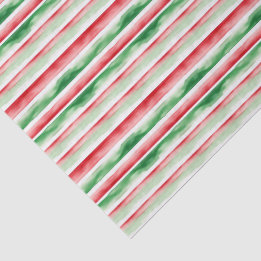 Papier Mousseline Motif de vacances à rayures rouges et vertes