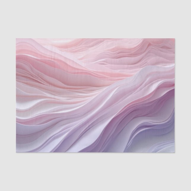 Papier Mousseline Motif de vague de calme Pastel (Recto)