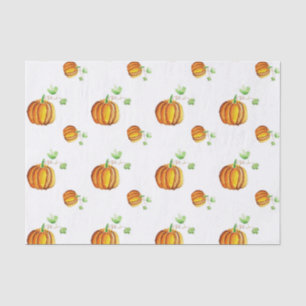 Papier Mousseline Motif de wattercolor de citrouille