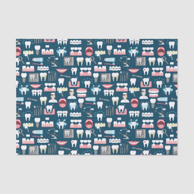 Papier Mousseline Motif dentaire de bureau de clinique (Recto)