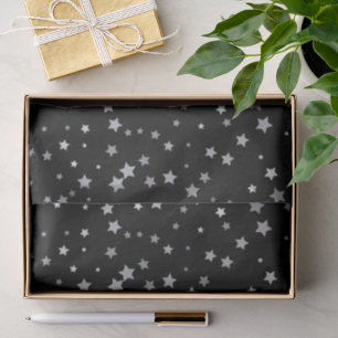 Papier Mousseline Motif des étoiles d'argent mignonnes   Toute coule
