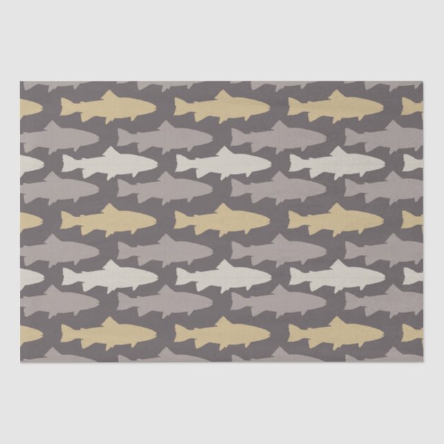 Papier Mousseline Motif des leurres de pêche aérienne (Recto)