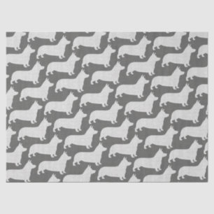 Papier Mousseline Motif des silhouettes de Pembroke Welsh Corgi