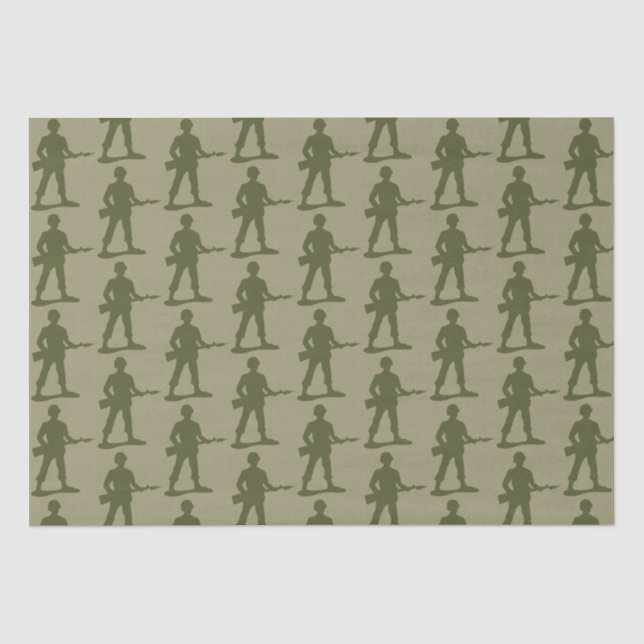 Papier Mousseline Motif des soldats de l'Armée verte (Recto)