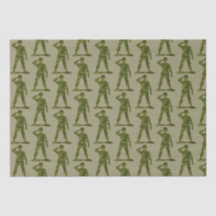 Papier Mousseline Motif des soldats de salut en camo vert