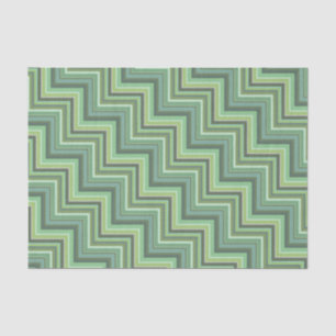 Papier Mousseline Motif d'escalier à rayures vert olive