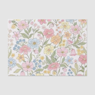 Papier Mousseline Motif d'été floral fleur sauvage