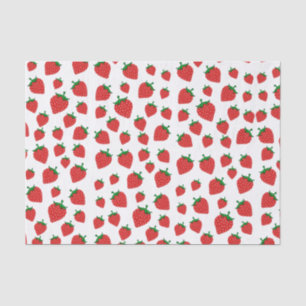 Papier Mousseline Motif d'été fraise