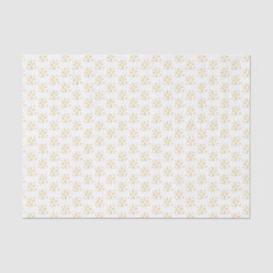 Papier Mousseline Motif d'étoile d'or simpliste blanc