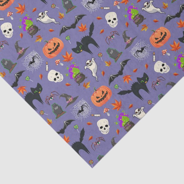 Papier Mousseline Motif D'Halloween Éffrayant (Détail)