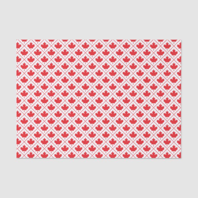 Papier Mousseline Motif diamant Feuille d'érable rouge du drapeau ca (Recto)