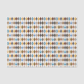 Papier Mousseline Motif diamant harlequin aquarelle céleste