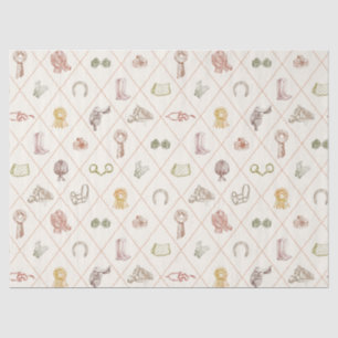 Papier Mousseline Motif diamanté élégant beige equestre