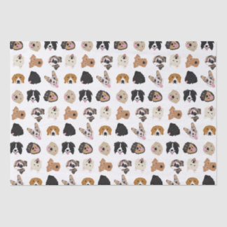 Papier Mousseline Motif d'illustration du visage de chien mignon