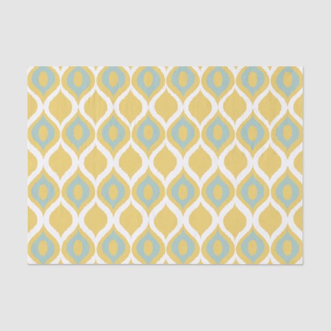 Papier Mousseline Motif d'impression tribale Ikat géométrique pour l (Recto)