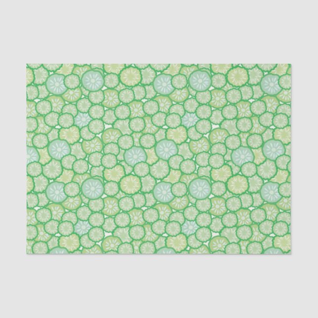 Papier Mousseline Motif drôle de concombre (Recto)