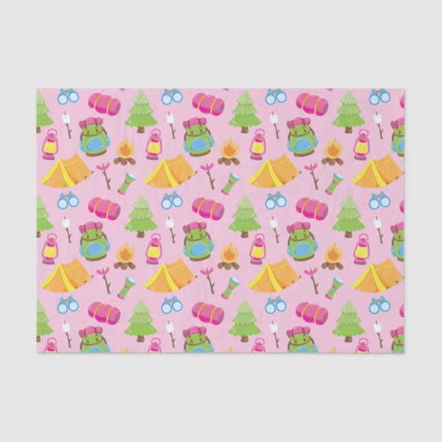 Papier Mousseline Motif du camp d'été (Recto)