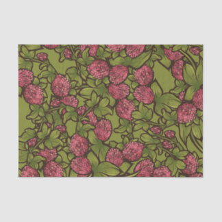 Papier Mousseline Motif du Jardin de Clover Rouge