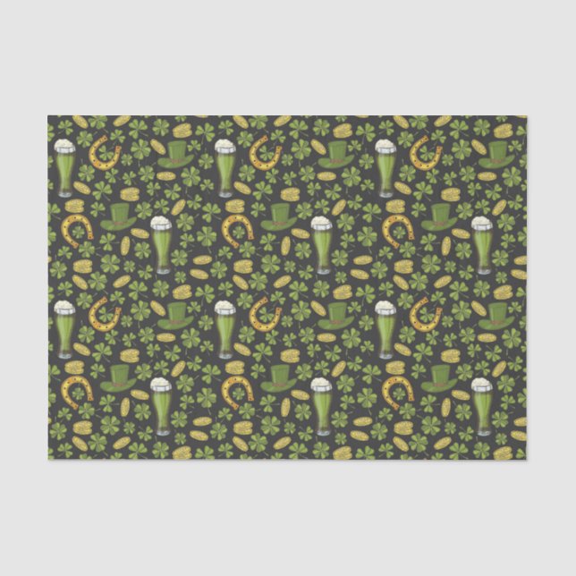 Papier Mousseline Motif du jour de St Patrick (Recto)