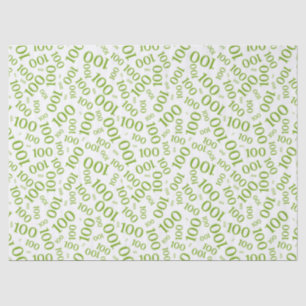 Papier Mousseline motif du numéro vert/blanc Random