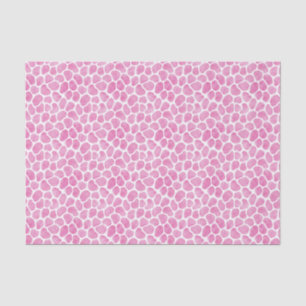 Papier Mousseline Motif élégant rose sur girafe rose