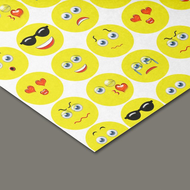 Papier Mousseline Motif Emojis (Créateur téléchargé)