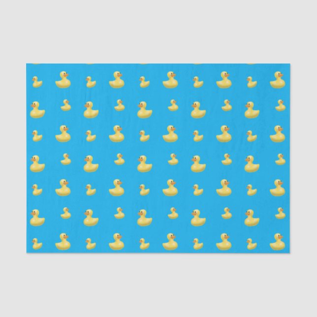 Papier Mousseline Motif en caoutchouc de canard de bleu de ciel (Recto)