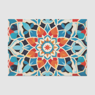 Papier Mousseline Motif en carreaux arabes amoureux découpage